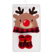 Wholesale - REINDEER CHRISTMAS HAT & RATTLE SOCKS C/P 48, UPC: 887947108965